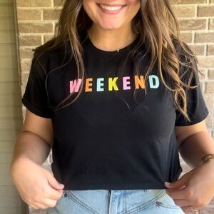Weekend crop tee